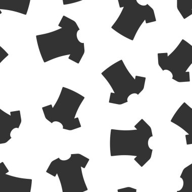 Tişört ikonu düz stil. Beyaz izole edilmiş arka planda günlük kıyafet vektör çizimi. Polo kusursuz desenli iş konsepti giyer.