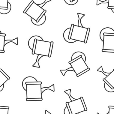 Su, düz bir şekilde ikon olabilir. Beyaz yalıtılmış arka planda sulama bahçesi vektör çizimi. Sulama desensiz iş konsepti.