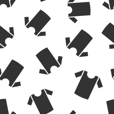 Tişört ikonu düz stil. Beyaz izole edilmiş arka planda günlük kıyafet vektör çizimi. Polo kusursuz desenli iş konsepti giyer.