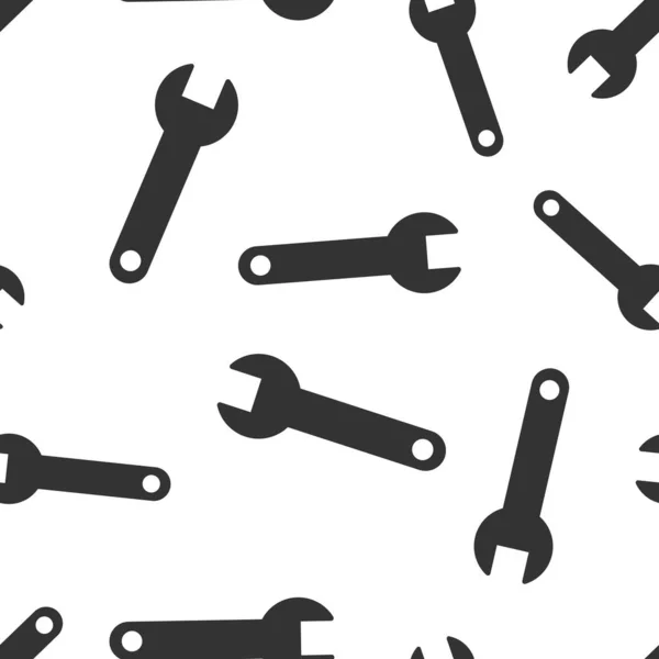 Wrench Icon Flat Style Spanner Key Vector Illustration White Isolated — Stock Vector