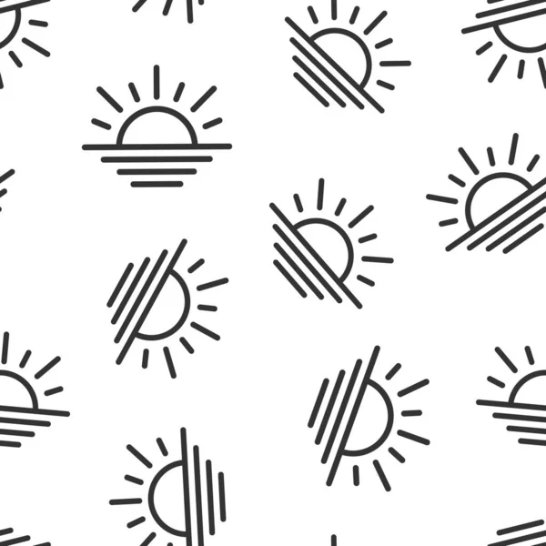 Ikona Słońca Płaskim Stylu Ilustracja Wektora Światła Słonecznego Białym Odosobnionym — Wektor stockowy
