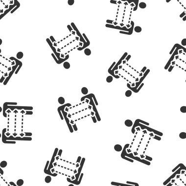 İnsanlar düz bir şekilde ikona başvururlar. Beyaz arka planda iş iletişimi vektör çizimi. Referans takım çalışması kusursuz şablon iş konsepti.