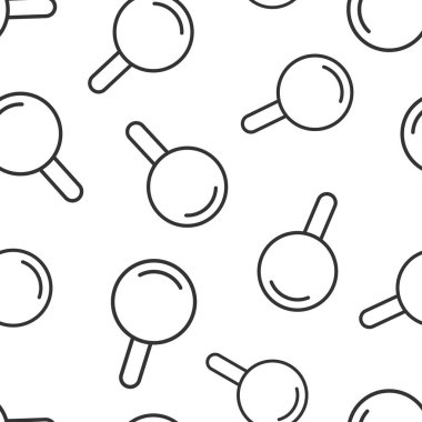 Loupe işaret simgesi düz stil. Beyaz izole edilmiş arkaplanda büyüteç vektör çizimi. Kusursuz şablon iş konseptini ara.