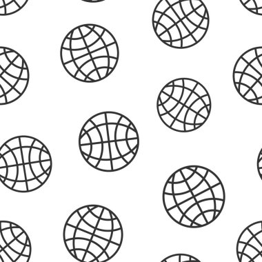 Dünya gezegeninin simgesi düz bir şekilde. Beyaz izole arka planda küresel coğrafi vektör çizimi. Küresel iletişimsiz şablon iş konsepti.