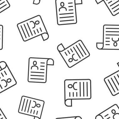 Simgeye düz şekilde devam et. Beyaz izole edilmiş arkaplandaki belge vektör illüstrasyonu sözleşmesi. Kağıt not defteri kusursuz şablon iş konsepti.