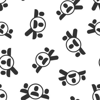 Arama görevi boşluk simgesi düz stil. Beyaz izole edilmiş arka planda Loupe kariyer vektör çizimi. İşvereni kusursuz bir iş konsepti bul.