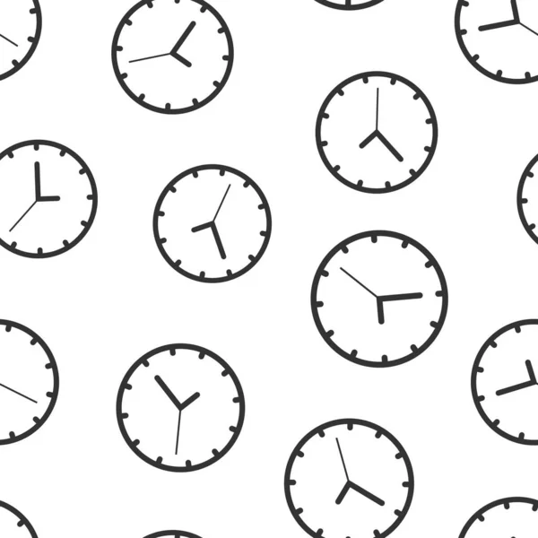时钟图标为扁平风格 观看白色孤立背景的矢量图解 时间无缝模式业务概念 — 图库矢量图片