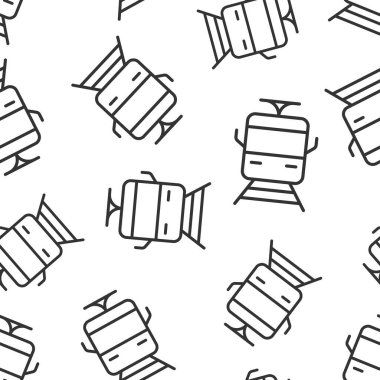 Metro ikonu düz stil. Beyaz izole edilmiş arka planda tren metro vektör çizimi. Demiryolu kargosunun pürüzsüz iş konsepti.