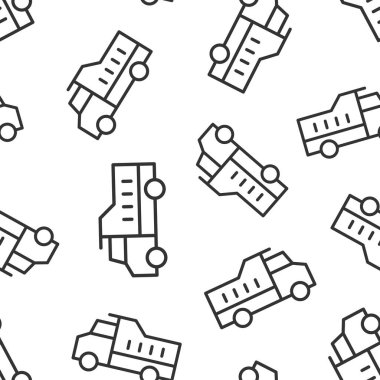 Teslimat kamyonu ikonu düz stil. Beyaz izole arkaplanda Van vektör çizimi. Kargo vagonu kusursuz iş konsepti.