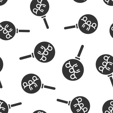 Arama görevi boşluk simgesi düz stil. Beyaz izole edilmiş arka planda Loupe kariyer vektör çizimi. İşvereni kusursuz bir iş konsepti bul.