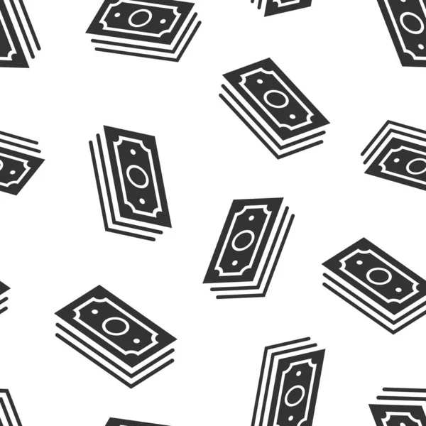 Money Stack Icon Flat Style Exchange Cash Vector Illustration White — Stock Vector