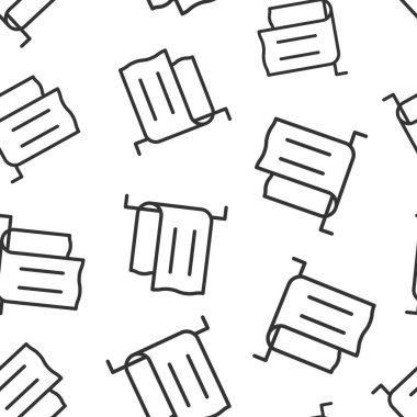 Banyo havlusu ikonu düz stil. Beyaz izole edilmiş arka planda bez vektör çizimi. Hijyen temizleme kusursuz şablon iş konsepti.