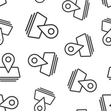 Harita pin simgesi düz stil. İzole edilmiş beyaz arkaplanda GPS navigasyon vektör çizimi. Konumsuz şablon iş konseptini belirle.