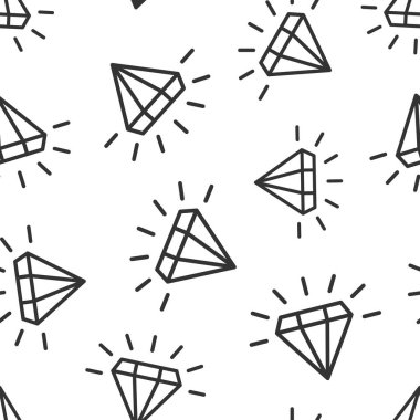 Düz stil elmas ikonu. Gemstone vektör çizimi beyaz izole arka planda. Mücevherler mükemmel, pürüzsüz iş konsepti.