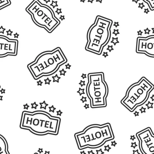 Hotel Hvězdy Podepsat Ikonu Plochém Stylu Inn Vektorové Ilustrace Bílém — Stockový vektor