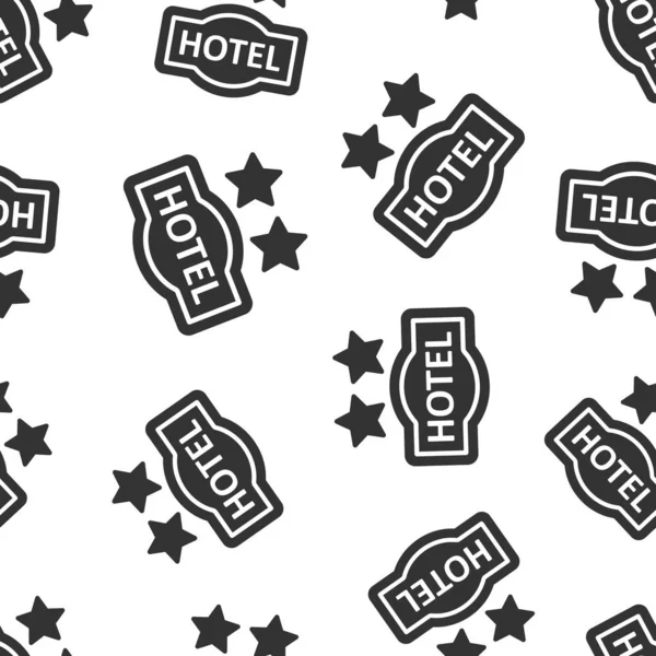Hotel Hvězdy Podepsat Ikonu Plochém Stylu Inn Vektorové Ilustrace Bílém — Stockový vektor