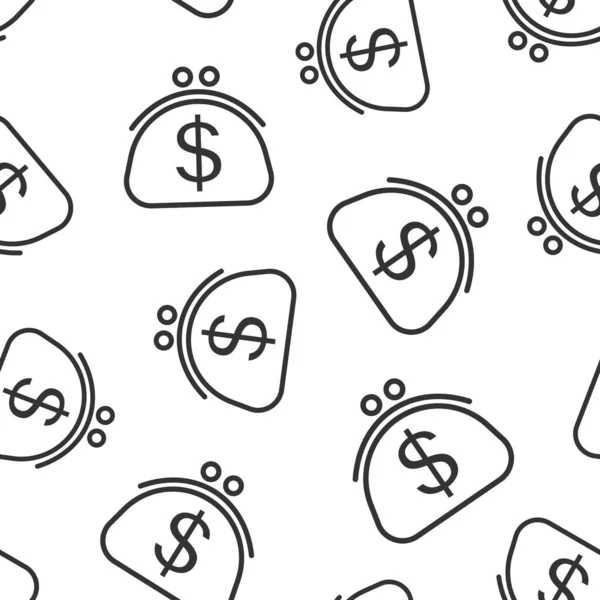 Icono Bolsa Dinero Estilo Plano Moneybag Con Ilustración Vector Dólar — Archivo Imágenes Vectoriales