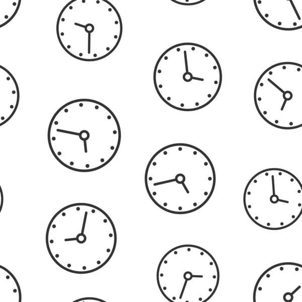 Icône Horloge Dans Style Plat Regardez Illustration Vectorielle Sur Fond — Image vectorielle