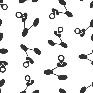 Harita pin simgesi düz stil. İzole edilmiş beyaz arkaplanda GPS navigasyon vektör çizimi. Konumsuz şablon iş konseptini belirle.