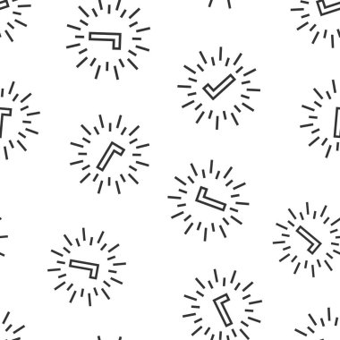 İşaret simgesini düz şekilde işaretle. Beyaz izole arkaplandaki düğme vektör illüstrasyonunu doğrula. Kusursuz şablon iş konsepti kabul edildi.