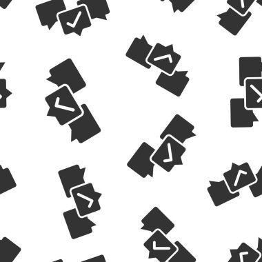 Sohbet simgesini düz konuş. Beyaz izole edilmiş arkaplanda işaretli vektör çizelgesine sahip konuşma balonu. Takım tartışma düğmesi kusursuz şablon iş konsepti.