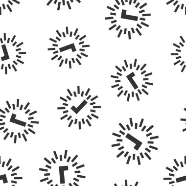 İşaret simgesini düz şekilde işaretle. Beyaz izole arkaplandaki düğme vektör illüstrasyonunu doğrula. Kusursuz şablon iş konsepti kabul edildi.