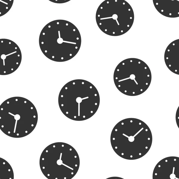 Icône Horloge Dans Style Plat Regardez Illustration Vectorielle Sur Fond — Image vectorielle
