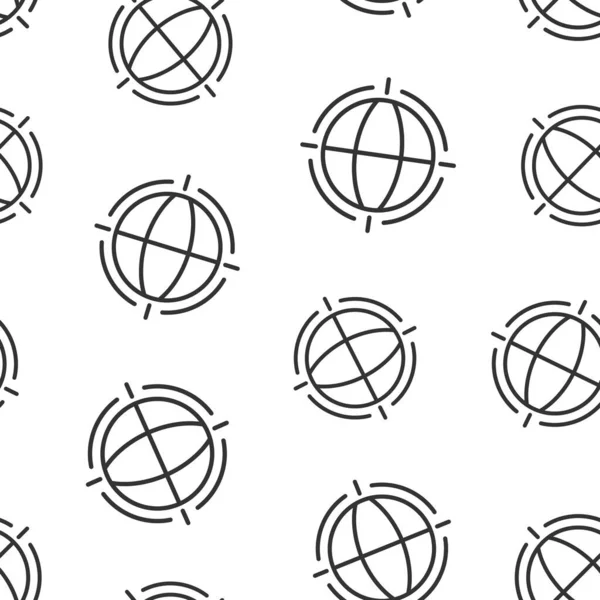 Jorden Planet Ikonen Platt Stil Globen Geografisk Vektor Illustration Vit — Stock vektor