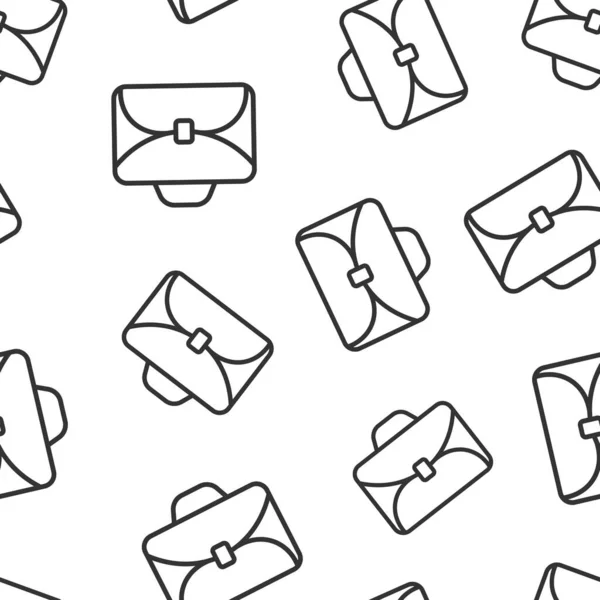 公文包图标为扁平风格 商人袋矢量插图白色孤立的背景 组合无缝模式业务概念 — 图库矢量图片