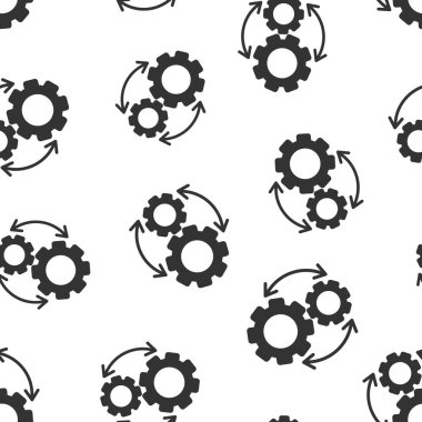 Düz bir çalışma akışı simgesi. Beyaz izole edilmiş arka planda etkili vektör çizimi. İşlem organizasyonu kusursuz şablon iş konsepti.