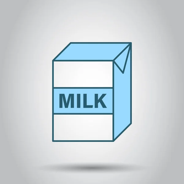 牛奶图标的扁平风格 奶昔矢量说明白色孤立的背景 集装箱业务概念 — 图库矢量图片