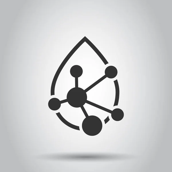 Кислотная Икона Молекулы Плоском Стиле Векторная Иллюстрация Днк Белом Изолированном — стоковый вектор
