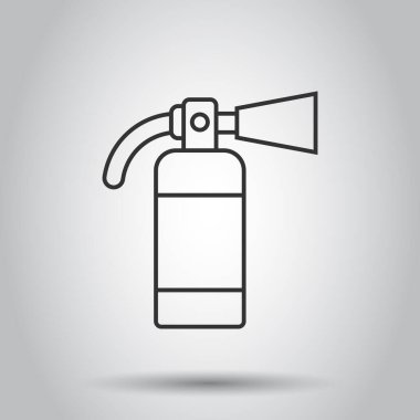 Söndürme simgesi düz bir şekilde. Beyaz izole edilmiş arka planda ateş koruma vektörü çizimi. Acil durum iş kavramı.