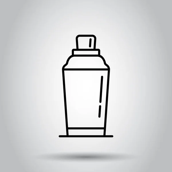 Icono Cóctel Shaker Estilo Plano Ilustración Vectores Botellas Alcohol Sobre — Vector de stock