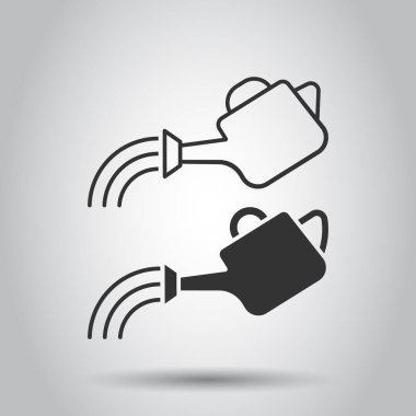 Su, düz bir şekilde ikon olabilir. Beyaz yalıtılmış arka planda sulama bahçesi vektör çizimi. Sulama işi kavramı.