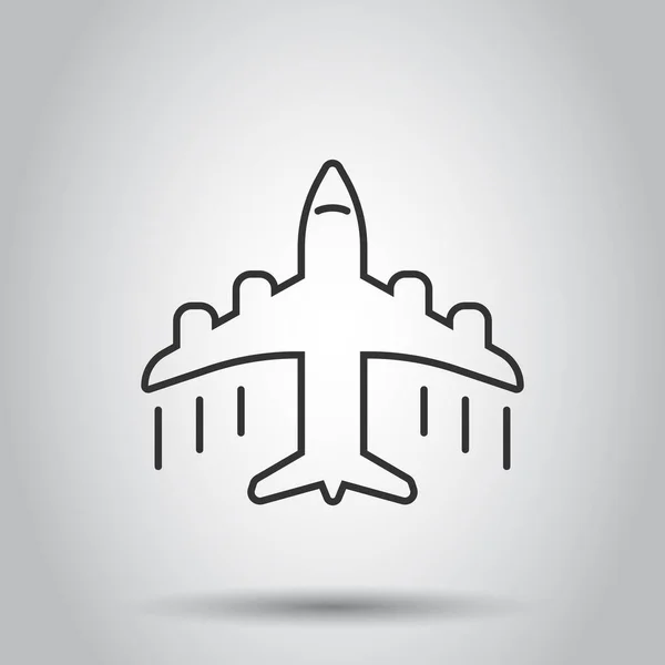 Flugzeug Ikone Flachen Stil Flugzeugvektorillustration Auf Weißem Isolierten Hintergrund Geschäftskonzept — Stockvektor