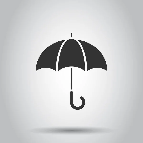 Icône Parapluie Style Plat Illustration Vectorielle Parasol Sur Fond Blanc — Image vectorielle