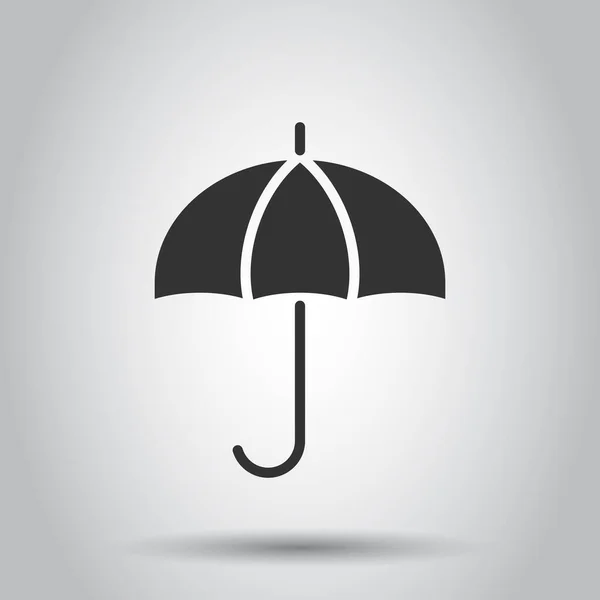 Ícone Guarda Chuva Estilo Plano Ilustração Vetor Parasol Sobre Fundo — Vetor de Stock