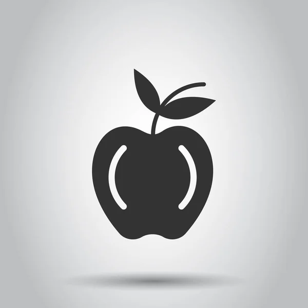 Icono Apple Estilo Plano Ilustración Vectores Fruta Fresca Sobre Fondo — Archivo Imágenes Vectoriales