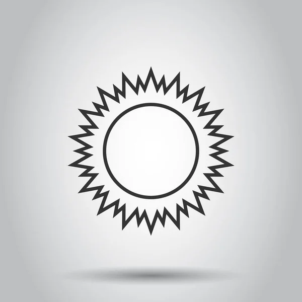 Icono Del Sol Estilo Plano Ilustración Vector Signo Luz Solar — Vector de stock