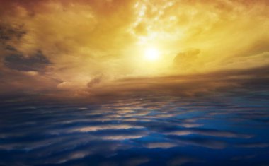 Cennet cennet. Gökyüzü ışık. Dramatik doğa arka plan. Cennete bir yol. Tanrı'ya yolu. Ruh yolculuk. arka plan gökyüzü günbatımı ve dawn. Parlak gün batımı. Gün batımı. Güneş bulutların arasından delip geçiyor. Arka plan gökyüzü günbatımı ve küçük karga