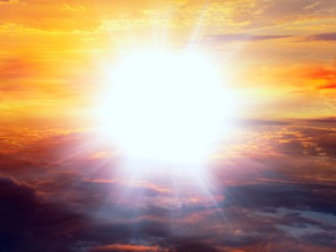 ışık gökyüzü hakkında. Cennet cennet. Dramatik doğa arka plan. güzel bulut. Cennete bir yol. Ruh yolculuk. arka plan gökyüzü günbatımı ve şafak .