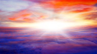 Soyut büyük patlama. Gökten gelen ışık. Din arka plan. güzel bulut. arka plan gökyüzü günbatımı ve şafak .