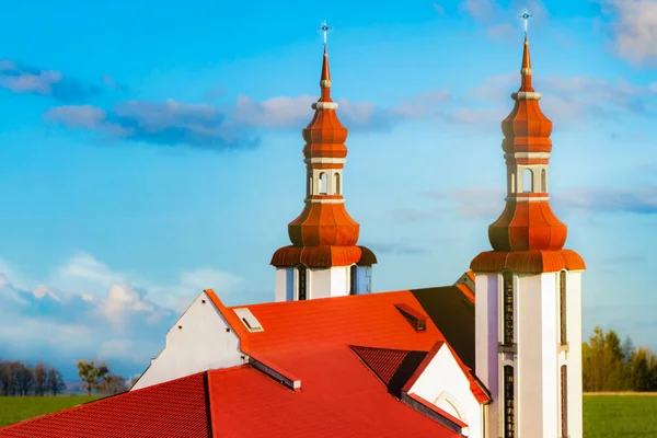 Kirche Hintergrund Des Himmels Haus Des Gebets — Stockfoto