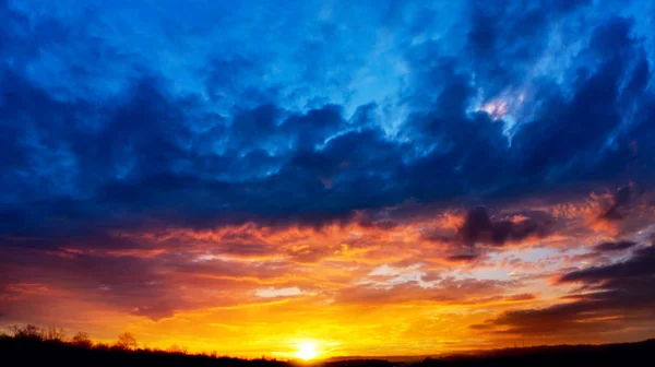 Declínio Brilhante Céu Fundo Pôr Sol Amanhecer — Fotografia de Stock