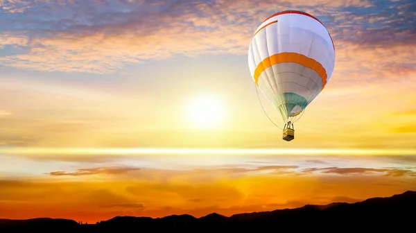 Hot Air Balloons Sky Hot Air Balloons Flies Blue Sky — Stock Photo, Image