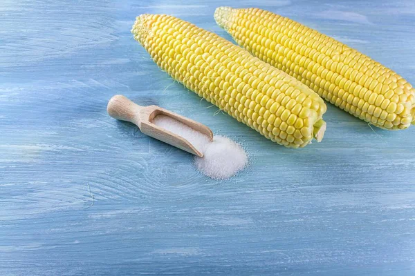 Świeża Kukurydza Naturalne Jedzenie Solą Dieta Białkowa — Zdjęcie stockowe
