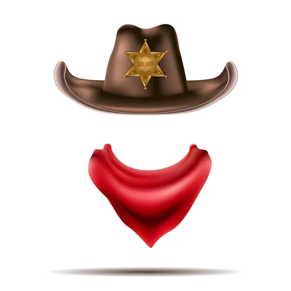 Cowboy Cotume Vector Sjabloon — Stockvector