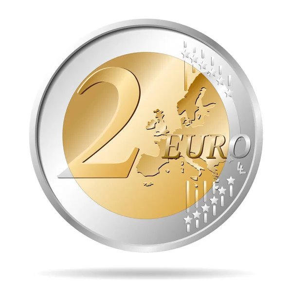 2 euro sikke vektör illüstrasyon