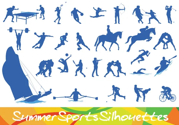 farklı spor siluetleri kümesi çok ayrıntılı